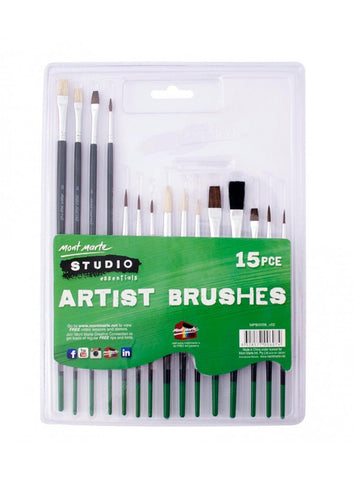 Silver Series Paint Brush Set (15pc)