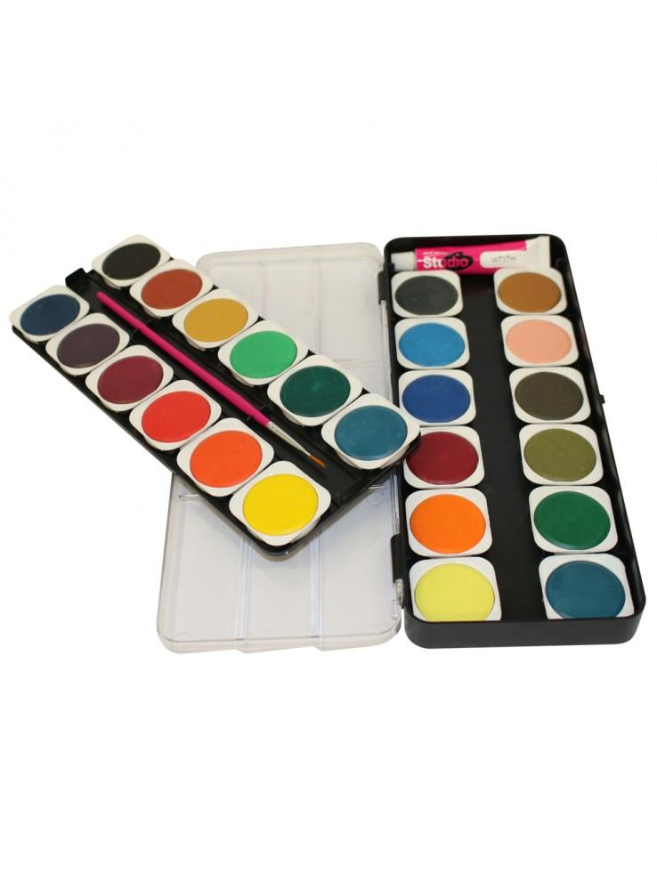 Hasthip 42 Colors Solid Watercolor Paint Set for Students Adults Beginners  Art