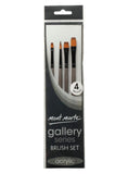 Gallery Series Brush Set Acrylic (4pc)