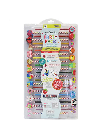 Pencil and Eraser Party Pack (48pc)