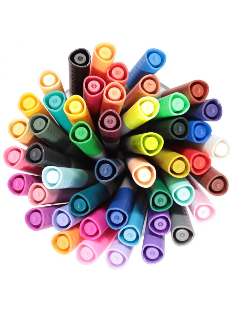 Touch Markers 48pce - Oil-Based Dual Tip Thick Coloring Marker Pens